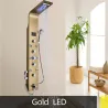 Stainless steel - 6-function waterfall - LED shower panel with massage systemFaucets