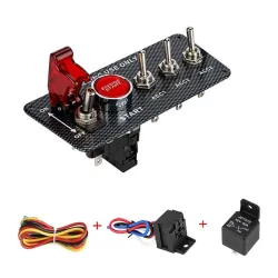 Panneau de commutation d'allumage pour voiture de course - bouton de démarrage moteur - interrupteur de commutation - 12V LED -