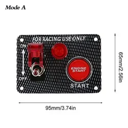 Panneau de commutation d'allumage pour voiture de course - bouton de démarrage moteur - interrupteur de commutation - 12V LED -