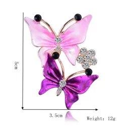 Papillon en cristal - broche de luxe