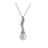 Aile d'ange en cristal avec perle - collier