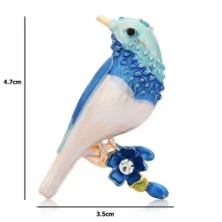 Broches d'oiseaux émail