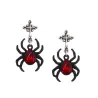 Matte Black Spider Boucles d'oreilles