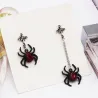 Matte Black Spider Boucles d'oreilles