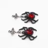 Matte Black Spider Boucles d'oreilles