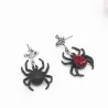 Matte Black Spider Boucles d'oreilles