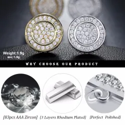 Boucle d'oreille ronde - Gold/Silver