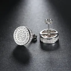 Boucle d'oreille ronde - Gold/Silver