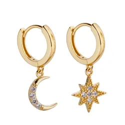Boucles d'oreilles Star Moon - Femmes