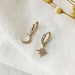 Boucles d'oreilles Star Moon - Femmes