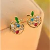 Apple Crystal EarringsEarrings