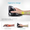 M618GX - 1600 DPI - souris sans fil verticale ergonomique - optique - 6 boutons - avec boîtier en silicone