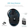 M618GX - 1600 DPI - souris sans fil verticale ergonomique - optique - 6 boutons - avec boîtier en silicone