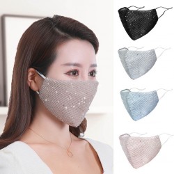 PM2.5 - anti-dust - anti-bactérien - réutilisable - masque visage / bouche avec paillettes - lavable
