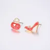 Sac en cristal & chaussure - boucles d'oreilles asymétriques