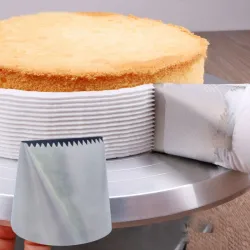 Extra grande buse de givrage en acier inoxydable - crème de décoration