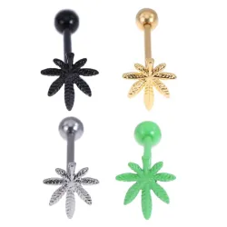Tongue Piercing - Weed Design