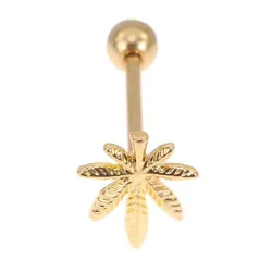 Tongue Piercing - Weed Design