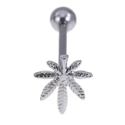 Tongue Piercing - Weed Design