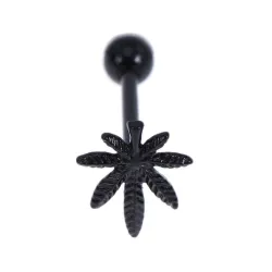 Tongue Piercing - Weed Design