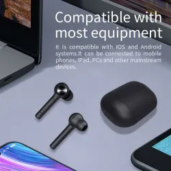 écouteurs sans fil Bluetooth - noir - léger