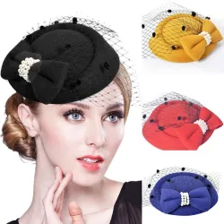 Chapeau femme - griffes de cheveux - voile