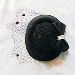 Women top hat - hair claws - veilHats & Caps