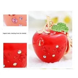 Porte-clés en cristal - vert - rouge