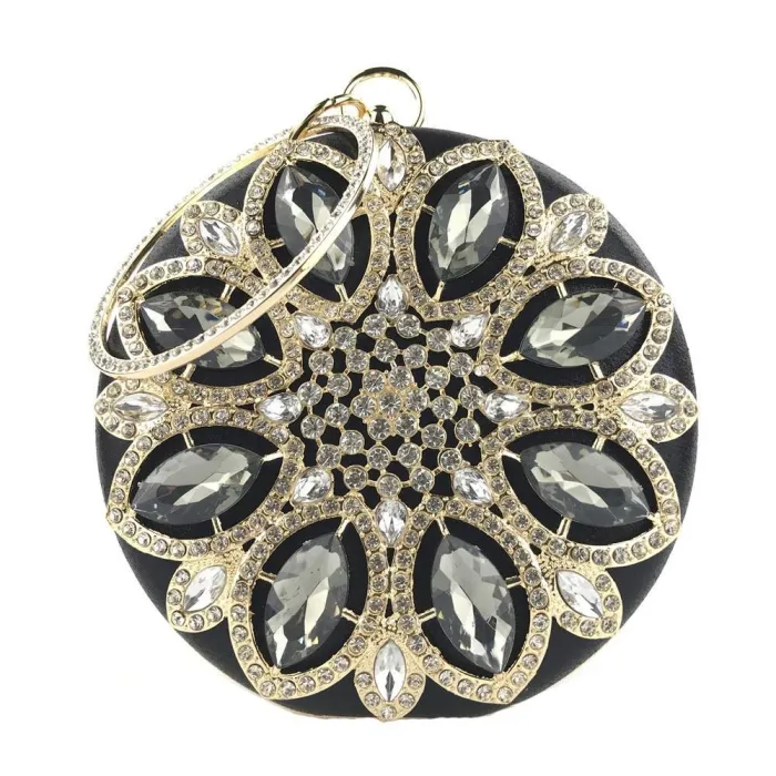 Diamant de luxe - petite bourse - fleur de cristal