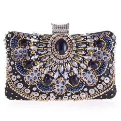 Diamond crystal purse - with chain - ladies - evening bagsBags