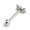 Tongue piercing - sexe - argent/or - acier inoxydable