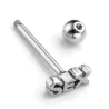 Tongue piercing - sexe - argent/or - acier inoxydable