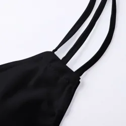 maillot de bain taille basse de deux pièces - plus taille - noir - blanc