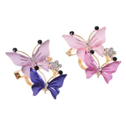 Doubles papillons - une broche élégante en cristal