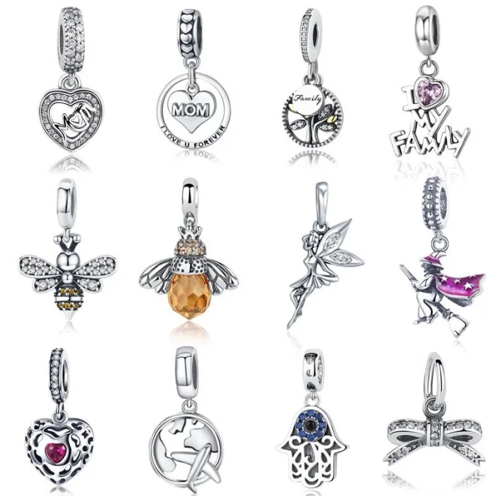 925 sterling silver - pendant charms for bracelets & necklaces - 61 stylesNecklaces