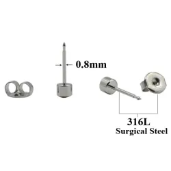 Unité de perçage d'oreilles stériles jetables avec boucle d'oreilles