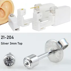 Unité de perçage d'oreilles stériles jetables avec boucle d'oreilles