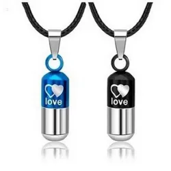 Aimer pilule - pendentif capsule - unisexe
