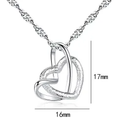 Heart shaped pendant - stainless steel necklace - 23 typesNecklaces