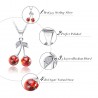 Double cherry - necklace - ring - earrings - bracelet - 925 sterling silverNecklaces