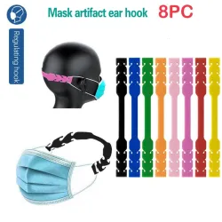 8 pièces - crochets d'oreille réglables pour masques de visage