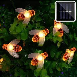 Solar powered - Chaîne LED - lumière guirlande - extérieur / décoration de jardin - abeilles de miel