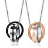 Amour sans fin - collier double cercles - 2 pièces