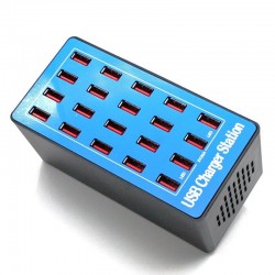 Chargeur Multi USB - 20 ports - 20A / 100W - LED - Charge rapide