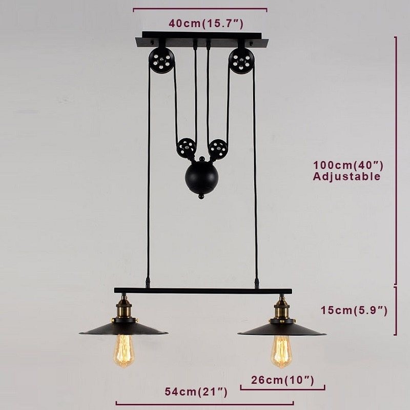 Lampe de poche vintage - 2 / 3 têtes - E27 - AC110 - 240V