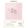 Small circles & leaves - rose gold / silver stud earrings - 925 sterling silverEarrings