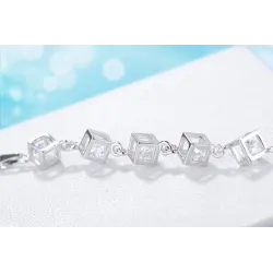 Elegant bracelet with cubes - silver 925Bracelets