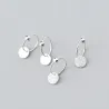 925 Argent Sterling - Boucles d'oreilles minimalist Hoop - Bijoux