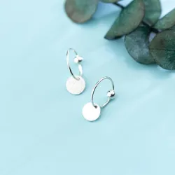 925 Argent Sterling - Boucles d'oreilles minimalist Hoop - Bijoux