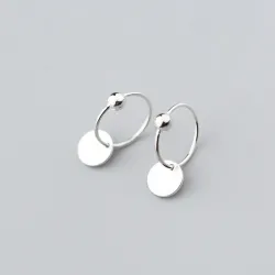 925 Argent Sterling - Boucles d'oreilles minimalist Hoop - Bijoux